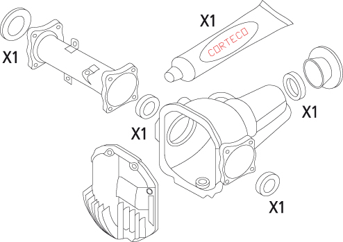 CORTECO 19536138 Kit guarnizioni, Differenziale